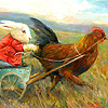 Egg Run - Oil, 9x12